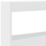 Headboard Cabinet with LED White 160x17x102 cm 839203
