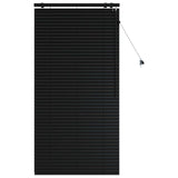 Venetian Blind Black 95 x 160 cm 35 mm Solid Paulownia Wood 42015490