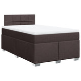 Box Spring Bed with Mattress Dark Brown 120x200 cm Fabric 3285858