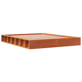 Bed Frame without Mattress Wax Brown 140x190 cm Solid Wood Pine 844436