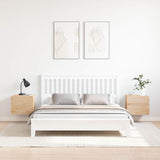 Bedside Table 2 pcs Natural 39 x 34 x 33 cm Solid pinewood 873506