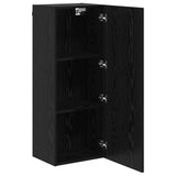 TV Wall Cabinet Black Oak 40.5 x 30 x 102 cm Engineered Wood 882941