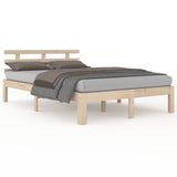 Bed Frame without Mattress Solid Wood 150x200 cm King Size King Size 814759