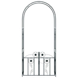 Garden Arch with Lock Black 102 x 50 x 218 cm 42021344
