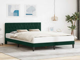 Bed Frame with Headboard Black 180 x 200 cm Velvet 42027696