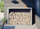 Firewood Rack 100x40x100 cm Stainless Steel 850972