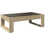 ZNTS Coffee Table with Infinity LED Sonoma Oak 90x53x30 cm 847639