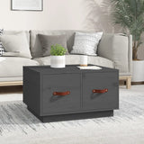 Coffee Table Grey 60x53x35 cm Solid Wood Pine 820968