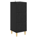 Drawer Cabinet Black 33 x 34.5 x 90 cm Engineered Wood 895076