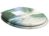 Soft-Close Toilet Seat Green 44 x 38 cm MDF board 42027190