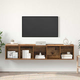 TV Cabinet Set Wall-mounted 2 pcs Old Wood Engineered Wood 3393171