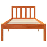 Bed Frame without Mattress Wax Brown 90x200 cm Solid Wood Pine 844806