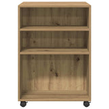 Side Table with Wheels Artisian Oak 55x60x78 cm Engineered Wood 853163