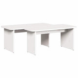 Coffee Table 2 pcs White Solid pine wood 873524