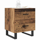 Bedside Cabinet 2 pcs Old Wood and Black 40 x 35 x 47.5 cm 884067