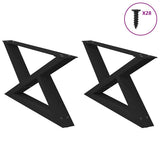 Coffee Table Legs 2 pcs Black 70x cm Steel 4012692