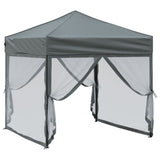 Folding Party Tent with Sidewalls Anthracite 2x2 m 93509