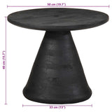 Side Table Black 50x40 cm Solid Wood Mango 4017535