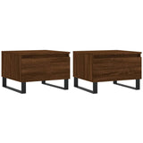 ZNTS Coffee Tables 2 pcs Brown Oak 50x46x35 cm Engineered Wood 830891