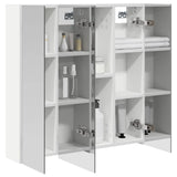 Bathroom Mirror Cabinet White 70 x 14.5 x 70 cm Engineered wood 889087