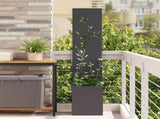 Garden Privacy Screen Black 32 x 32 x 150 cm Cold-rolled steel 876406