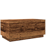 Coffee Table with LED Lights Old Wood 90x50x40 cm 857722