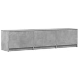 TV Cabinet with LED Concrete 165 x 34 x 40 cm Engineered Wood 8006549