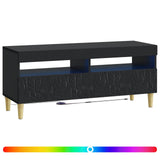 LED TV Cabinet Black Engineered Wood 897206