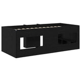 Kids'High Bed Frame 2 pcs Black Oak 203 x 101.1 x 68.5 cm 3422548