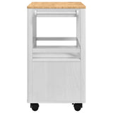 Kitchen Trolley FLORO White 72.5 x 45 x 80 cm Solid Pine Wood 42011252