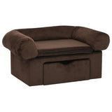 Dog Sofa with Drawer Brown 75x50x38 cm Plush 171077