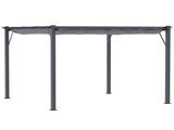 3 x 3 m Aluminum Gazebo, with Retractable Roof - Grey T3398P328479