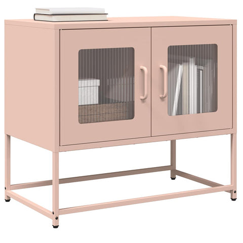 ZNTS TV Cabinet Pink 68x39x60.5 cm Cold-rolled Steel 853333