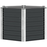 Garden Raised Bed Anthracite 129x129x77 cm Galvanised Steel 45734