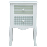 ZNTS Bedside Cabinet White and Grey 43x32x65 cm MDF 285772