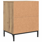 Bedside Cabinet with Drawer 2 pcs Artisan oak 49 x 36 x 61 cm 883493