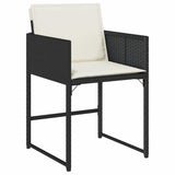 Garden Dining Set 5 pcs Black Poly Rattan 3380713