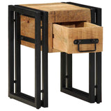 End Table Brown and Black 30 x 30 x 40 cm Solid Mango Wood 4016715