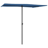 Garden Parasol with Aluminium Pole 2x1.5 m Azure Blue 47343