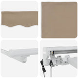 Electric Retractable Awning Beige and White 4.5 x 3.5 m 3421877