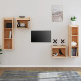 TV Cabinets 4 pcs Solid Wood Pine 3100249