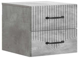 Wall-Mounted Bedside Cabinet with Drawer 2 pcs Concrete Grey 898982