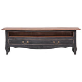 283901 TV Cabinet 120x30x40 cm Black Solid Mahogany Wood