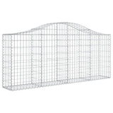 Arched Gabion Baskets 6 pcs 200x30x80/100 cm Galvanised Iron 3145413