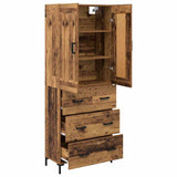 Highboard with Drawer 2 pcs Old Wood Engineered Wood 3415660