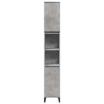ZNTS 3 Piece Bathroom Furniture Set Concrete Grey Engineered Wood 3324948