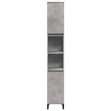 ZNTS 3 Piece Bathroom Furniture Set Concrete Grey Engineered Wood 3324948