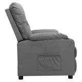 Recliner Chair Grey Faux Leather 339126