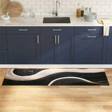 Kitchen Rug Black 180 x 60 cm Velvet 42013419