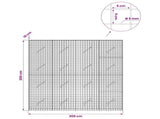 Gabion with 5 mm Wire and 5x5 cm Mesh 200x10x200 cm 3464014